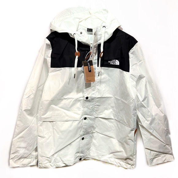 The North Face Other - The North Face WindWall White Black Zip Up Bomber Windbreaker Hooded Jacket